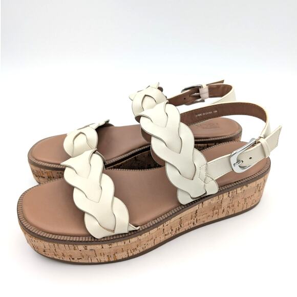 Nordstrom Rack Pennie Braided Platform Sandal Women's Cream Size US10M - Picture 1 of 10